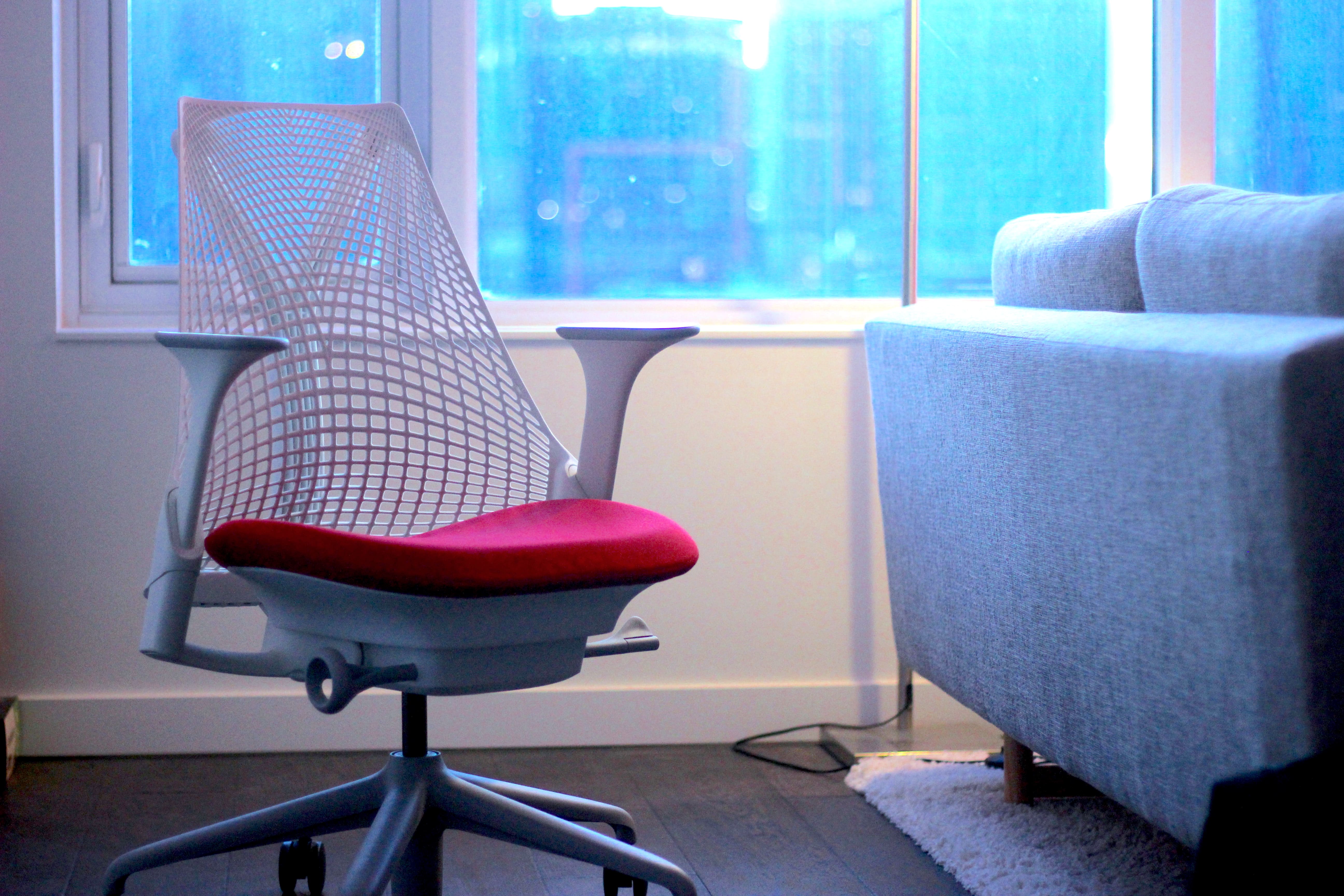 Herman miller red online chair